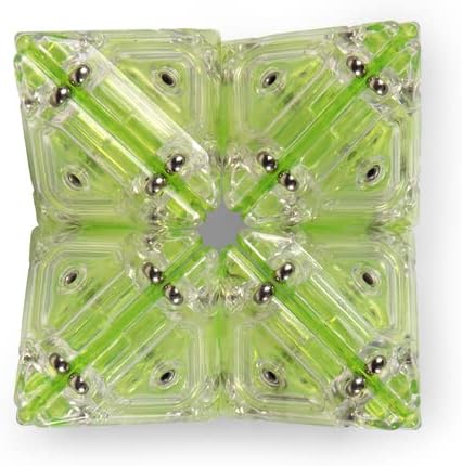 Speks Geode Pyramid 12-Piece Building Set - Peridot - Fun Desk Toy for Adults