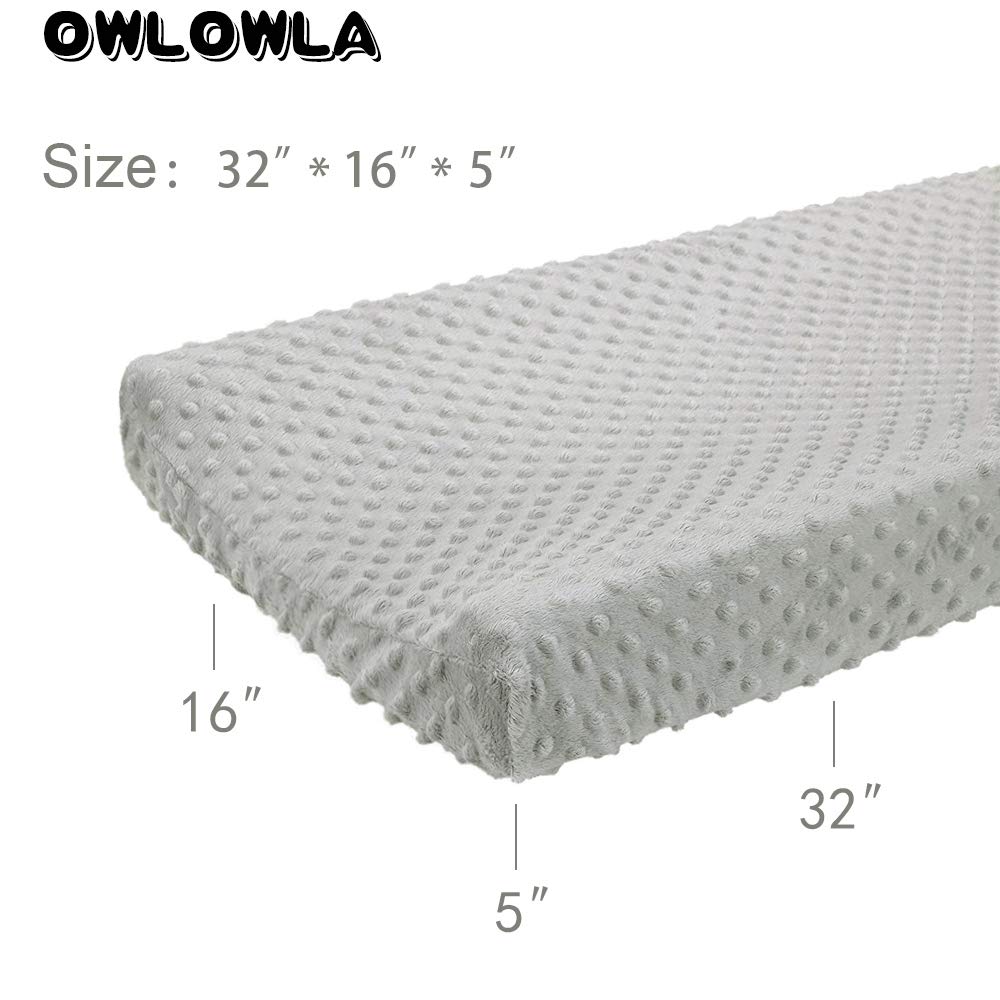 Owlowla Changing Pad Cover, Soft Minky Dots Changing Table Sheets for Baby Boy and Girl(Khaki)