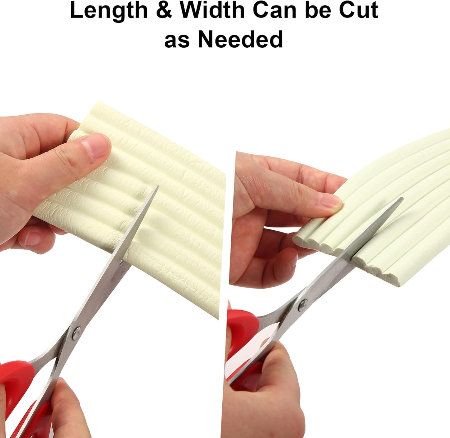 Upgrade Baby Proofing Edge Corner Protector,16.4ft Edge Guards Padding with 3M Adhesive, Extra-Wide Soft Rubber Foam Padding, Furniture, Sharp Edge Safety Corner Edge Bumper Guard-Cream