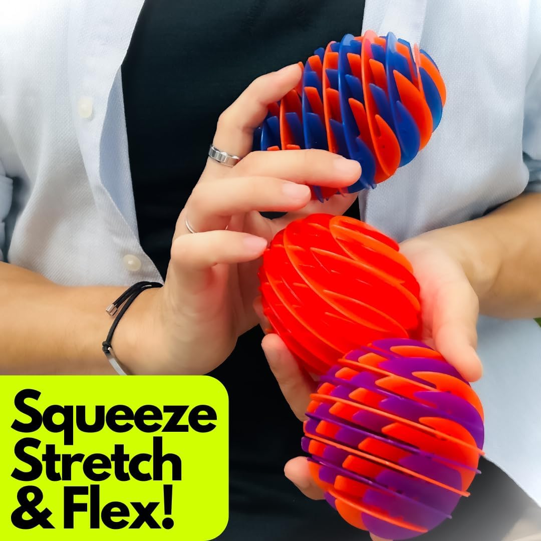 Zinkeez FlatBall - The Ultimate Flat-to-Ball Fidget Toy - for Kids, Teens and Adults Ages 4 and Up - Grapeshot