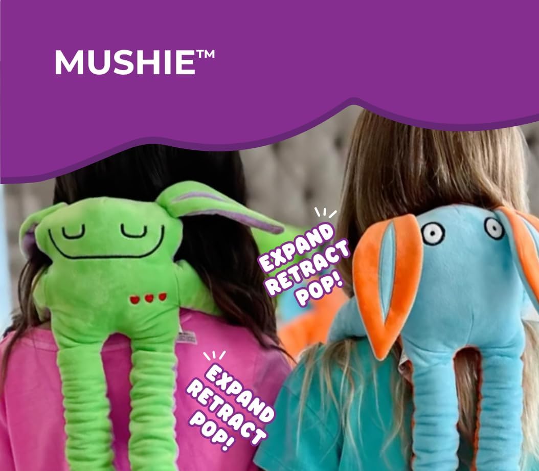 Mushies Stretchable Pop Tube Toy β Extra-Long 18" Retractable Arms/Legs, Hook and Loop Hands/Feet β Wearable, Bendable Fidget for Focus, Mood & On-The-Go Fun