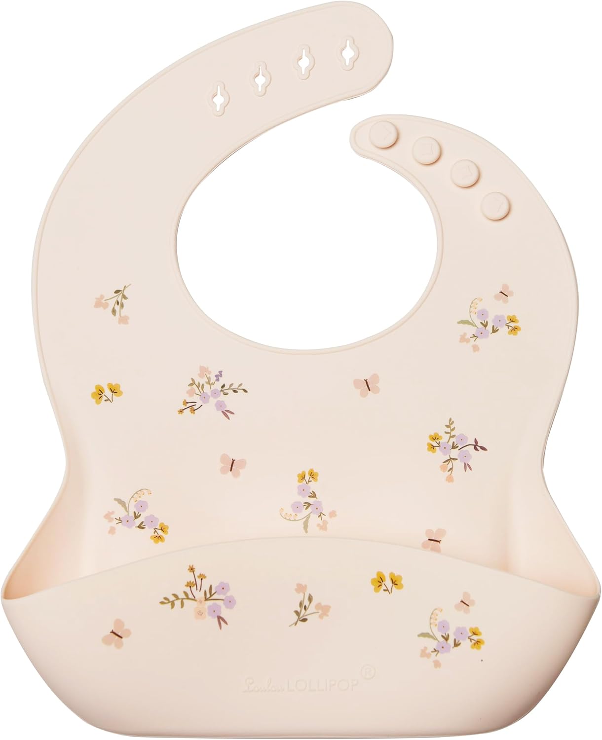 Loulou Lollipop Soft, Waterproof Silicone Feeding Bib for Babies and Toddlers