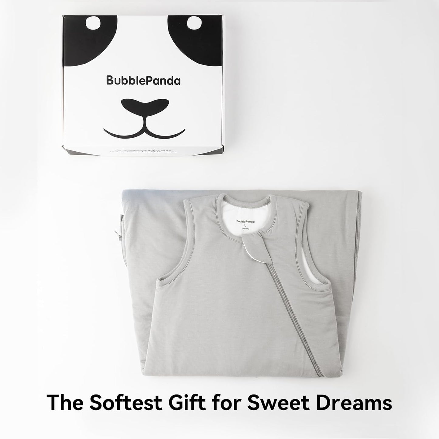 BubblePanda Rayon Made from Bamboo Sleep Sack 6-12 Months 0.5 Tog Soft Lightweight Toddler Sleep Sack for Babies 2-Way Zipper Wearable Blanket Baby 6 Months