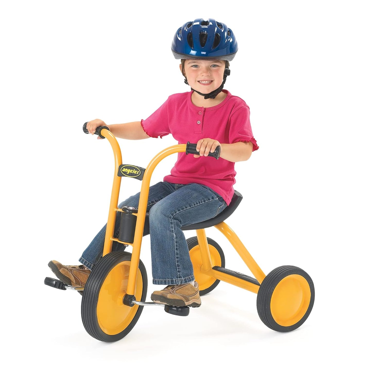Angeles MyRider Midi 14.5" Toddler Tricycle, Adjustable Kids Tricycle with Rubber Wheels, Yellow/Black