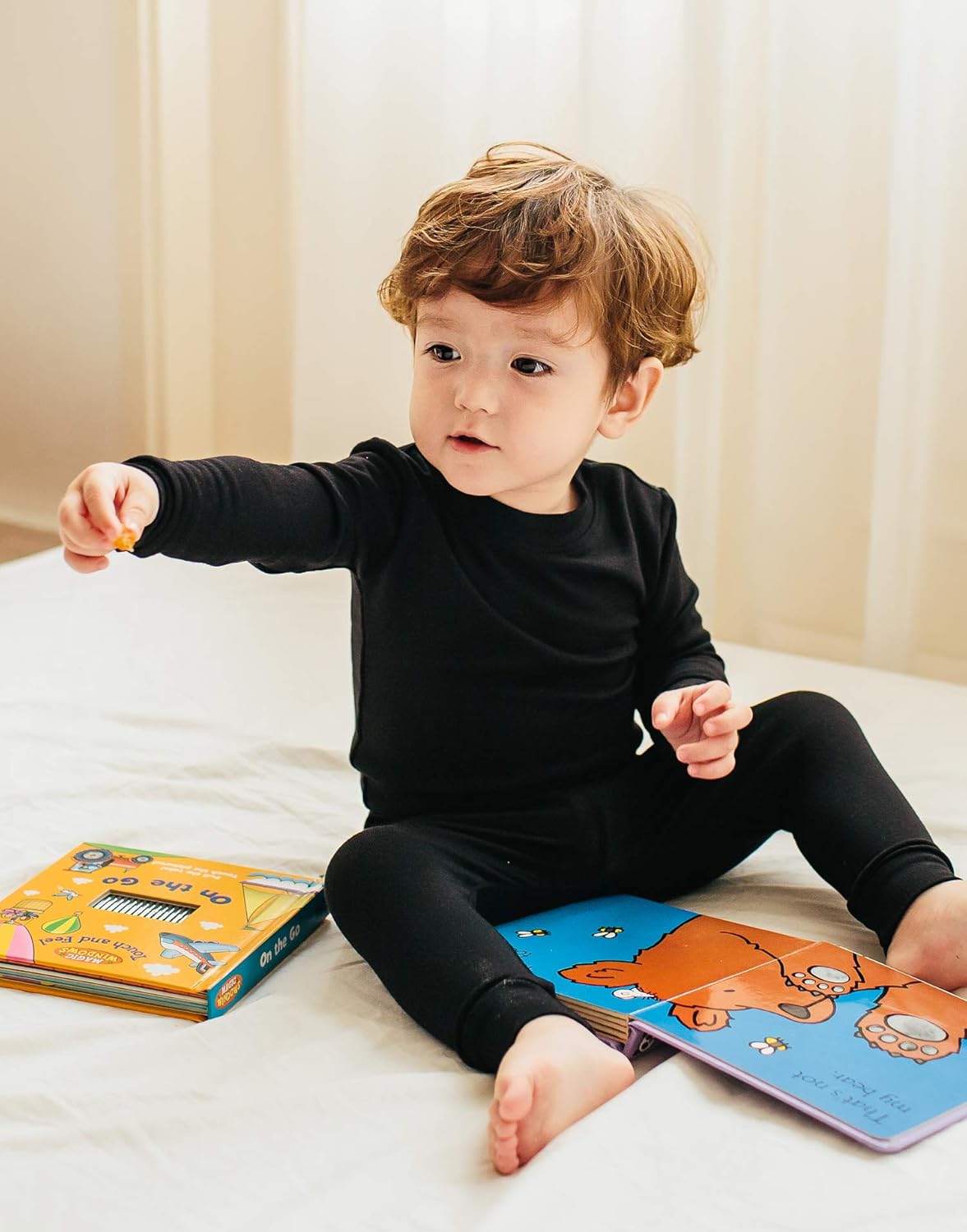 VAENAIT 6M-12Y Toddler Toddler Kids Toddler Girls Boys Soft Comfy Modal Tencel Solid Raglan Sleepwear Pajamas Pjs 2pcs Set