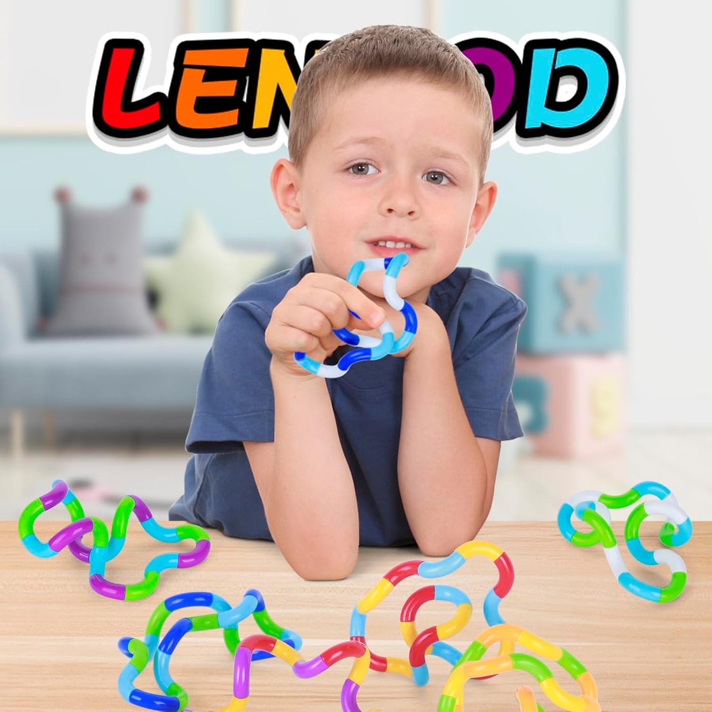 (20-Pack) Quiet Fidgets for Classroom Kids Silent ADHD, Brain Imagination Tools Multicolored Fidget Twist Toys, Relaxation Therapy & Stress Relief Education Toys - Gift for Teens and Adults