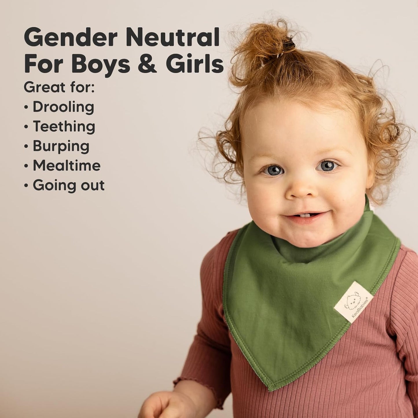 8-Pack Organic Baby Bandana Bibs for Boys, Girls - Super Absorbent Triangle Baby Bibs for Drooling and Teething Infant, 100% Cotton Extra Soft for Newborn, Infant 0-36 Months (Daybreak)