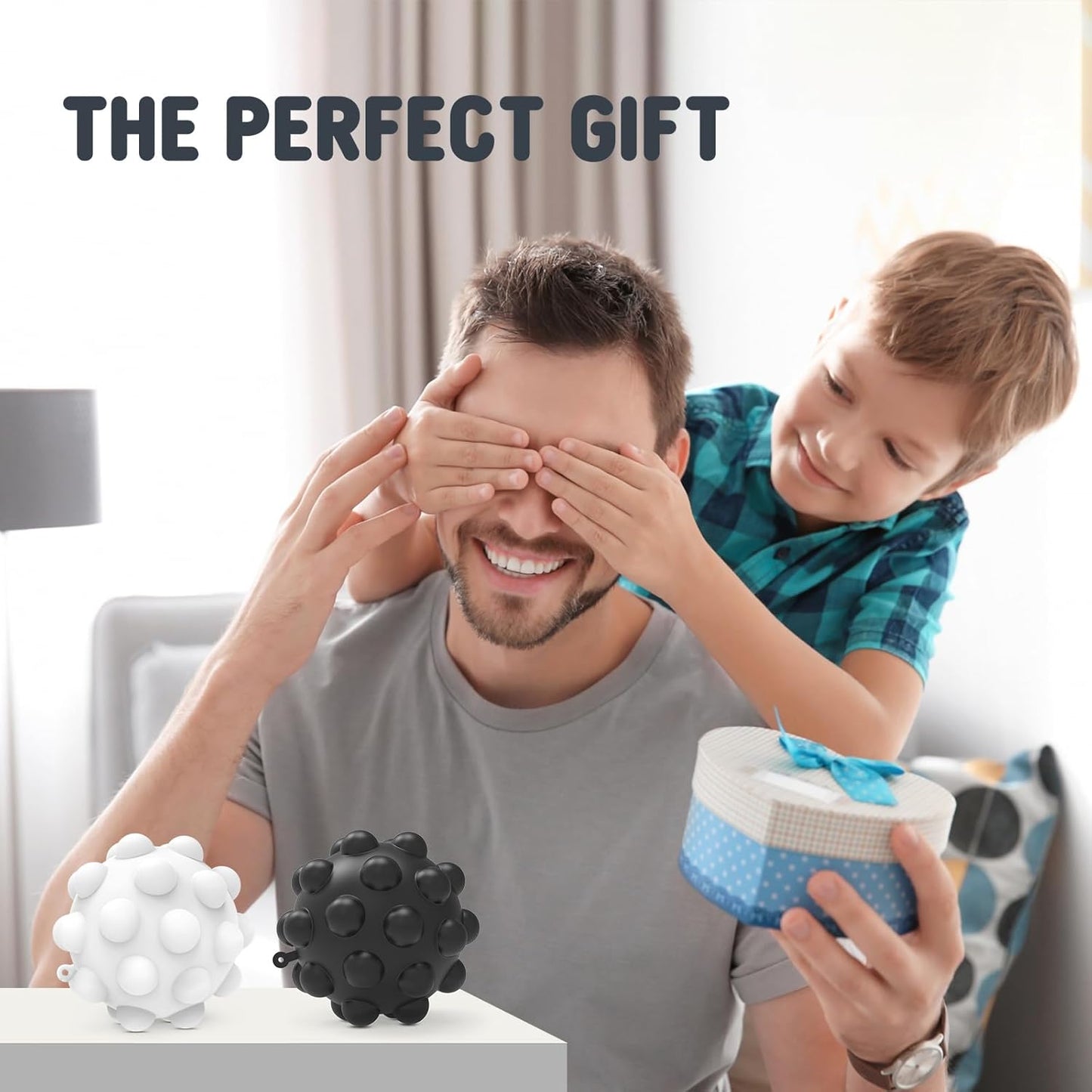 Fidget Toys Adults,Stress Balls Adults 4Pcs Pop Fidget Toys,Pop Balls Autism Sensory Toys for Toddlers 1-3,Fidget Balls Figette Toys,Anxiety Relief Fidgets,Stuffers Gift for Teens Kids (C)