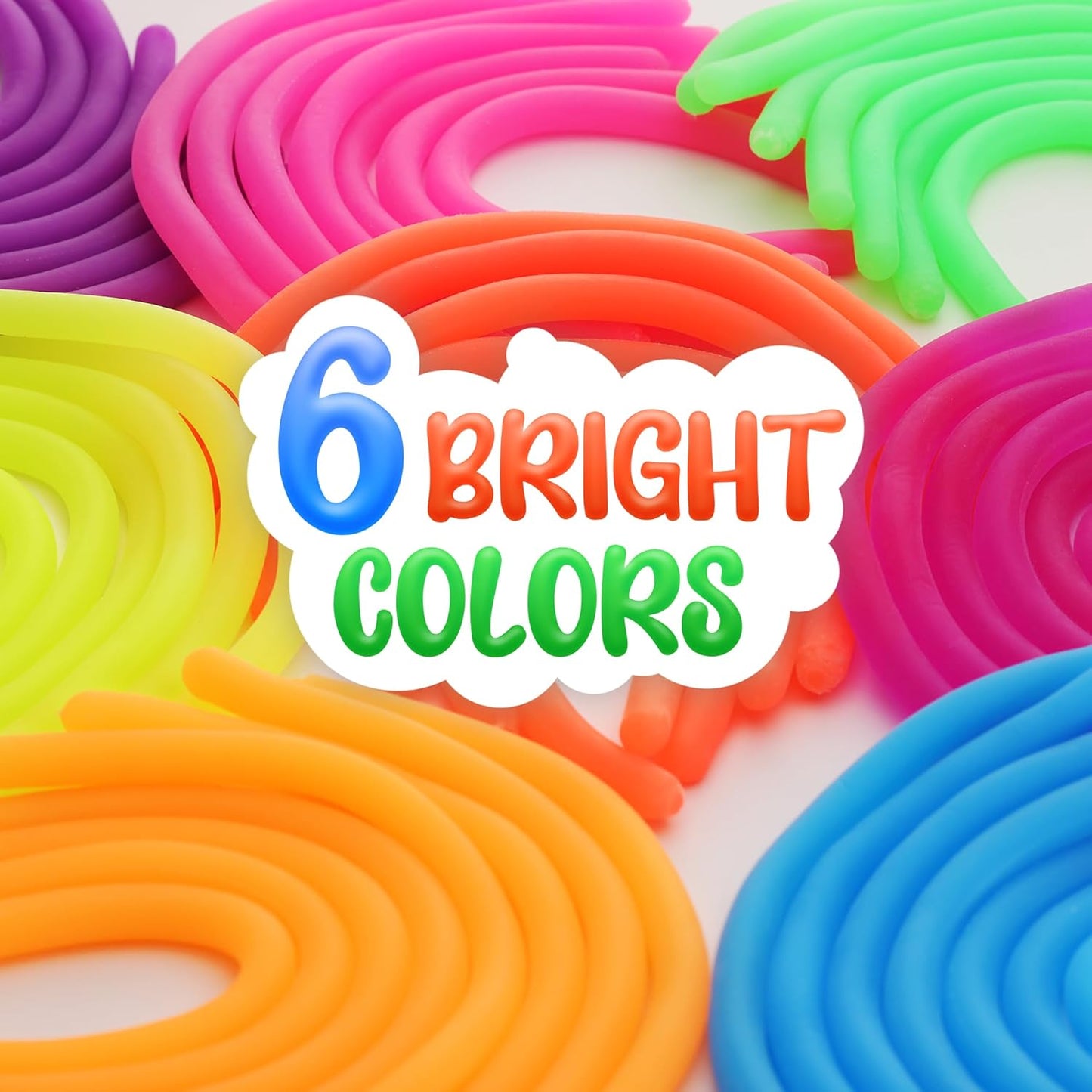 Monkey Noodles - 100 Pack - Fidget Stretchy Sensory Toys for Kids and Toddlers - Autism Sensory Products - Stretchy String - Party Favors for Kids - Treasure Box Toys for Classroom Easter Toys