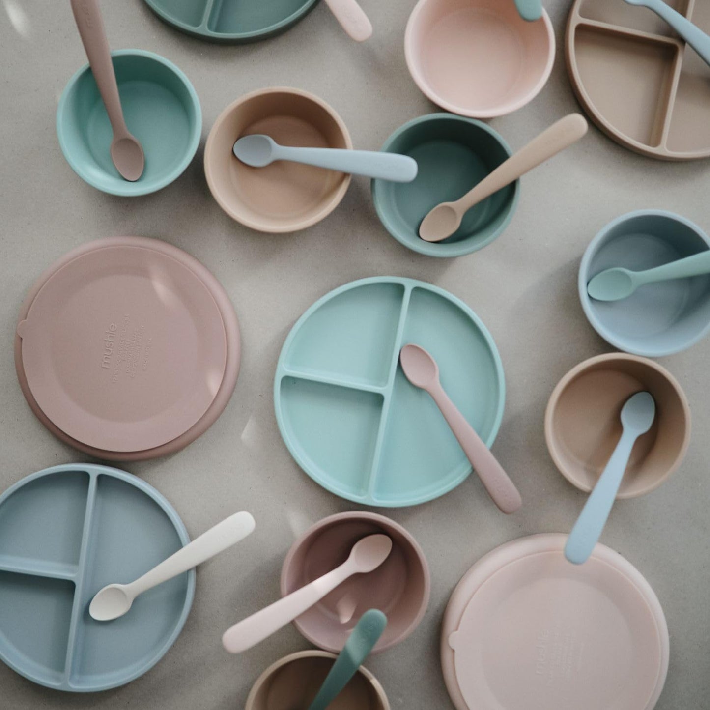 mushie Silicone Baby Feeding Spoons | 2 Pack (Daffodil)