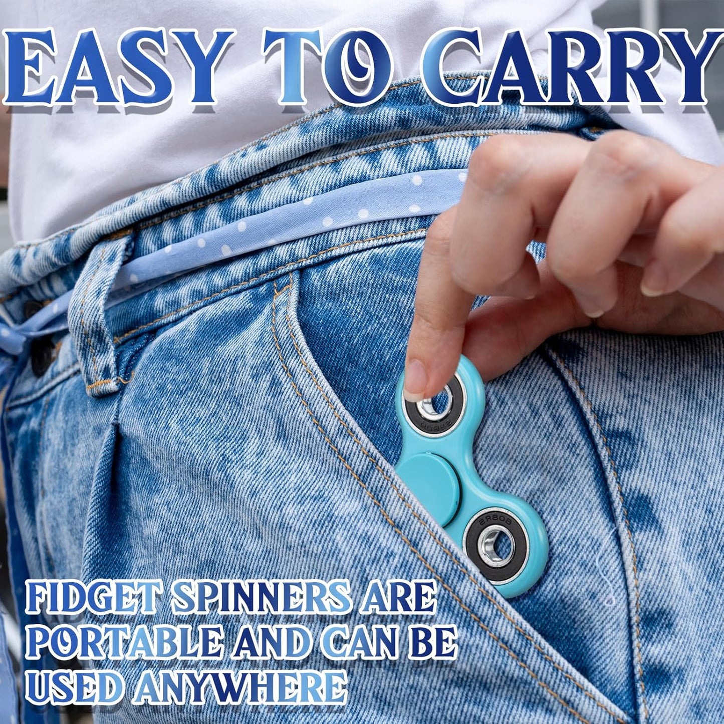 36 Pcs Fidget Spinner Toy Hand Fidget Spinner Bulk Sensory Fidget Toy Adults Fidget Spinners for Adults Kids Party Favors Classroom Prizes Gift Bag Fillers Fidget Relief Toys, 6 Colors