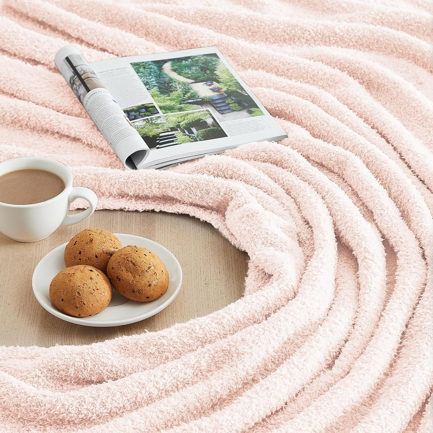 CYMULA Pink Soft Throw Blanket Twin Size Pink 60x80 inches - Lightweight Plush Fuzzy Fluffy Warm Cozy Blankets and Throws for Sofa Bed All Season Use