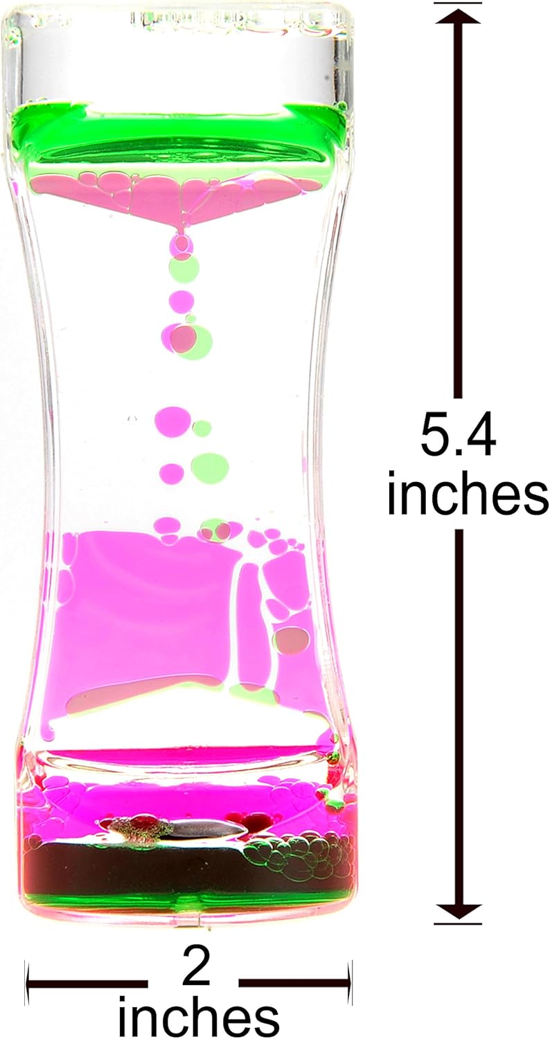 PowerTRC Liquid Motion Bubbler Sensory Toy, Relaxing and Calming for Anxiety, Autism & ADHD Fun Bubbler Timer Fidget Toy Gift for Kids and Adults Decorate Desktops, Home, Room, Or Classrooms