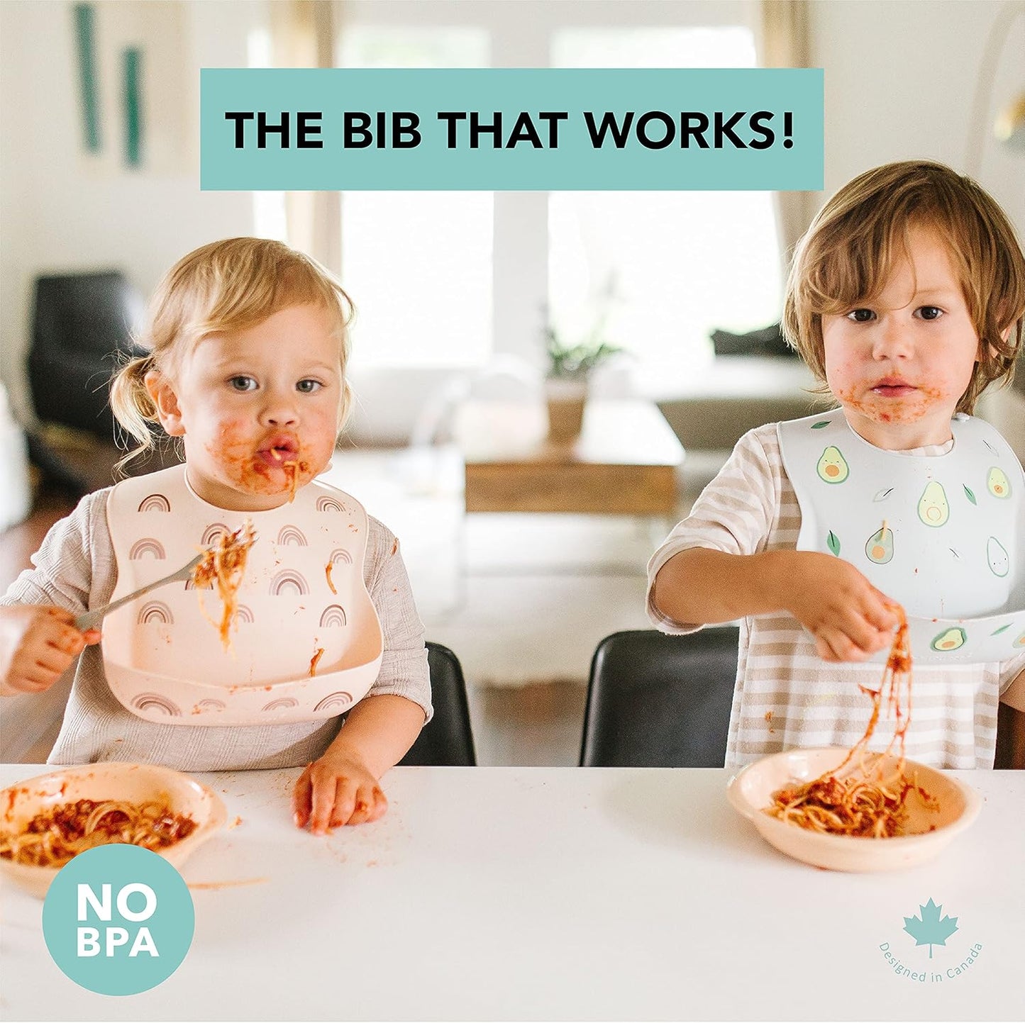 Loulou Lollipop Soft, Waterproof Silicone Feeding Bib for Babies and Toddlers