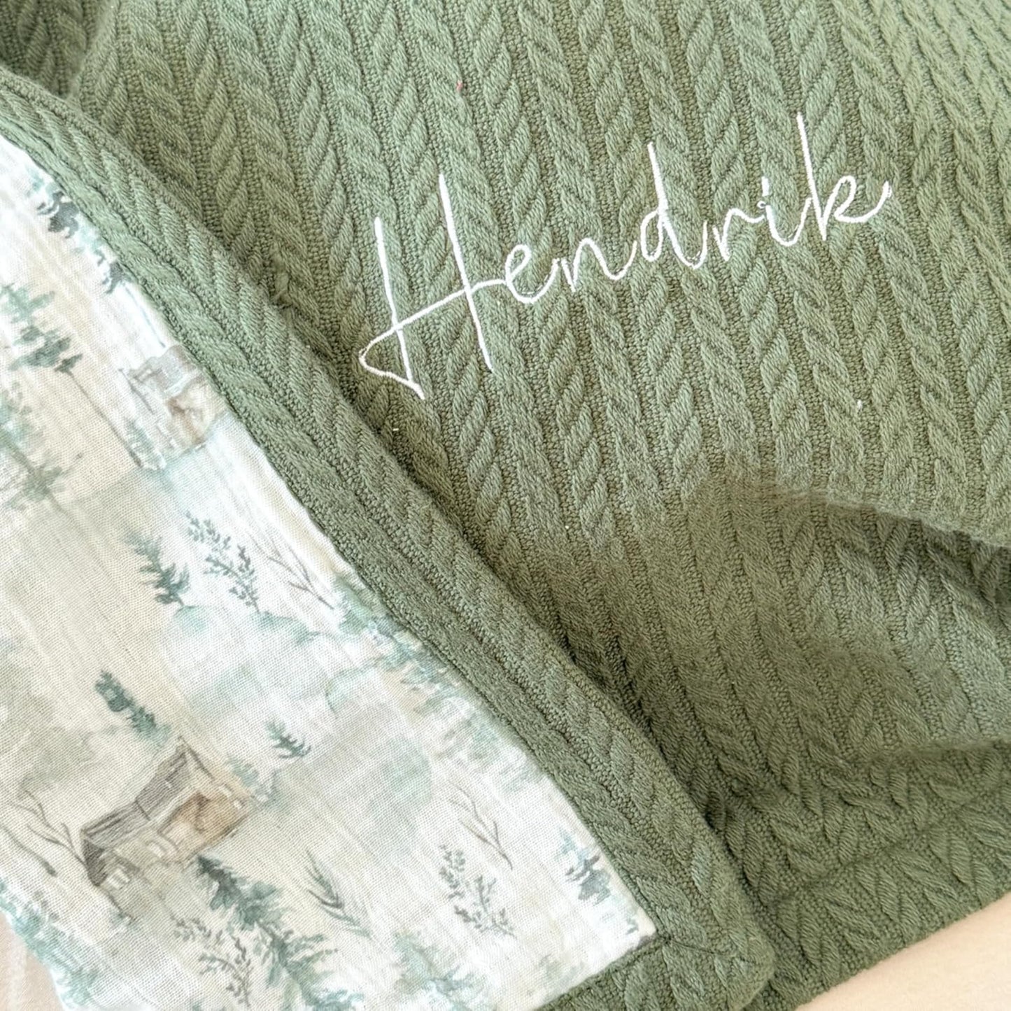 Personalized Baby Blanket with Name – Handmade 100% Organic Cotton Newborn Gift | Custom Knit Blanket for Boys, Girls, Kids & Baby Showers