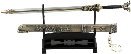 Superbuybox God of War Ragnarök Freya's Sword Thrungva Action Figures Game Toys Collection Keychain Gift Desk Decoration Backpack Pendant Gift