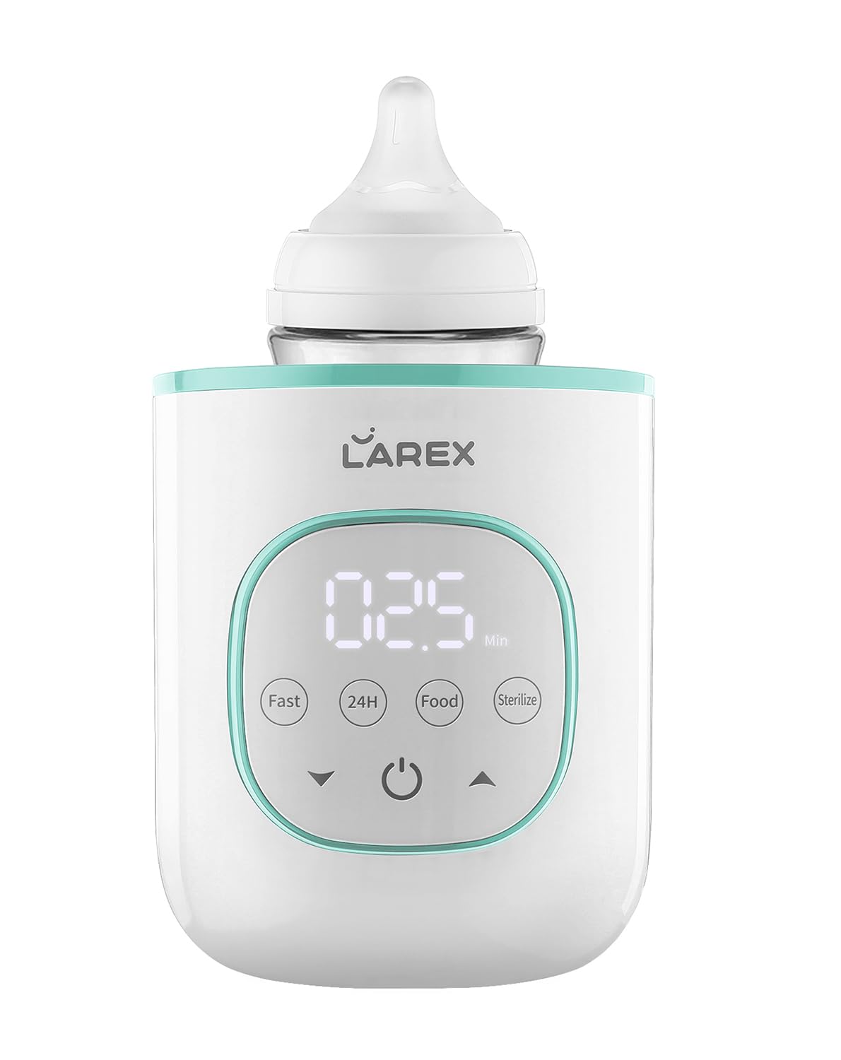 LAREX Bottle Warmer, Fast Baby Bottle Warmer for Breastmilk and Formula, with Timer and Accurate Temp Control, 8-in-1 Baby Milk Warmer BPA Free with Digital Display, Bottle Warmers for All Bottles