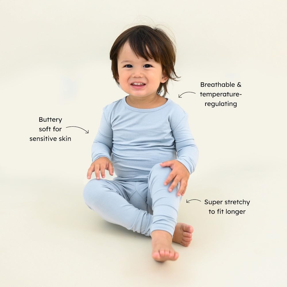 KYTE BABY Toddler Pajama Set - Pjs for Toddlers Made of Soft Bamboo Rayon Material