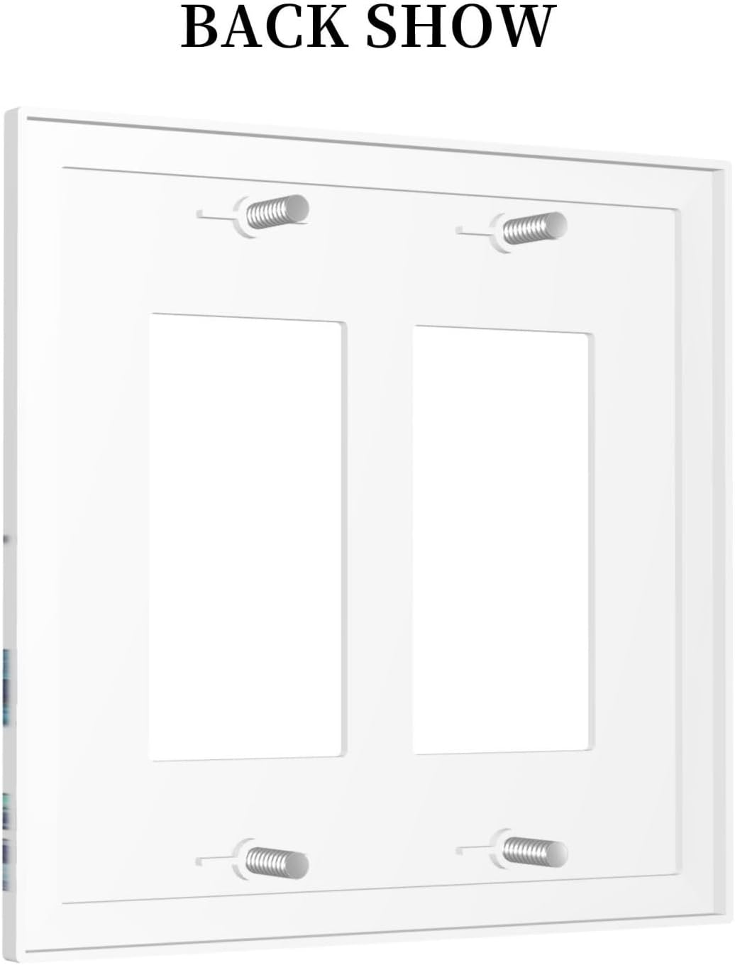 Decorative Outlet Covers Vibrant Turtle Seagrass Watercolor Painting 2 Gang Double GFCI Rocker Electrical Wall Panels Light Switch Cover Plate for Bathroom living Room Decor