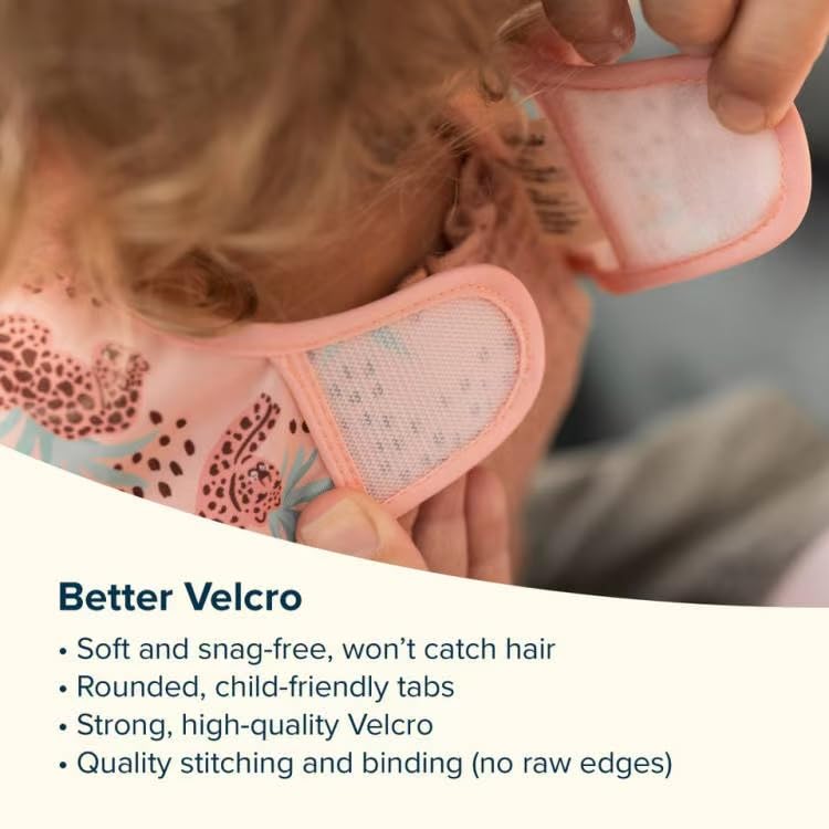 Tiny Twinkle Mess Proof Baby Bib - Waterproof & Lightweight Baby-Led Weaning Apron | 100% Recycled Polyester, Easy Clean & Machine Washable (Green Checkers, Large 2-4 Years)