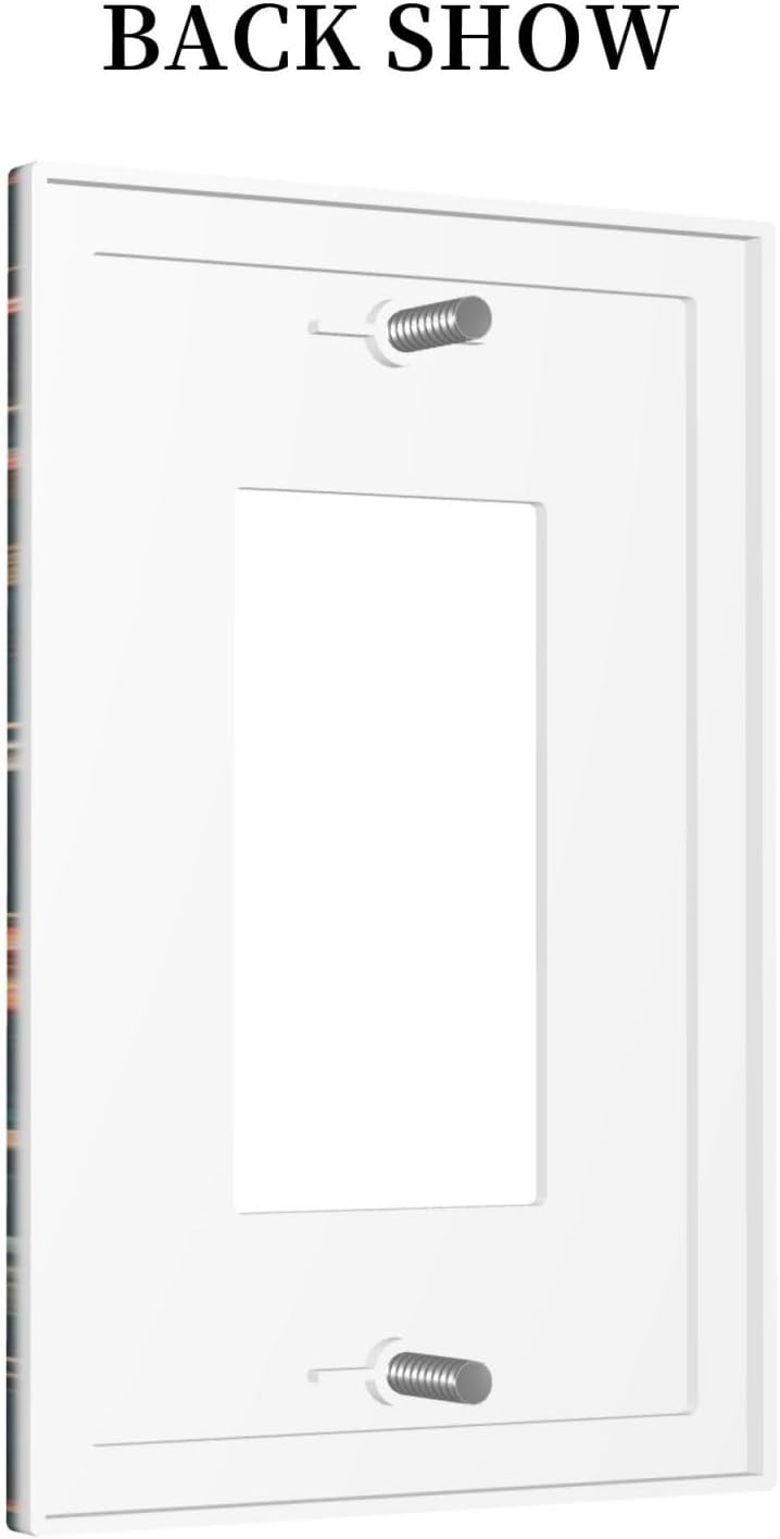 Decorative Outlet Covers Baroque Vintage Peony Flower Floral 1 Gang Single Rocker Light Switch Cover Plate Wall Plates GFCI Faceplate for Bedroom Farmhouse Decor