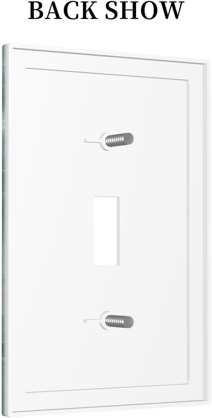 Decorative Light Switch Cover Rustic Teal Daisy Floral Flowers Butterfly Wood Grain 1 Gang Single Toggle Device Electrical Faceplate Switchplates Decorator Outlet Wall Plate for Bathroom