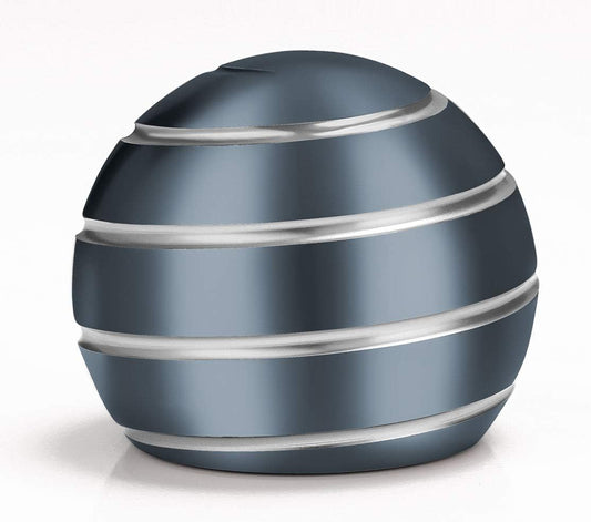 Kinetic Desk Toy with Full Body Visual Illusion Ball Decompression Ball Fidget Stress Anxiety Relieves Aluminium Decoration Ball for Adults (GRIS)