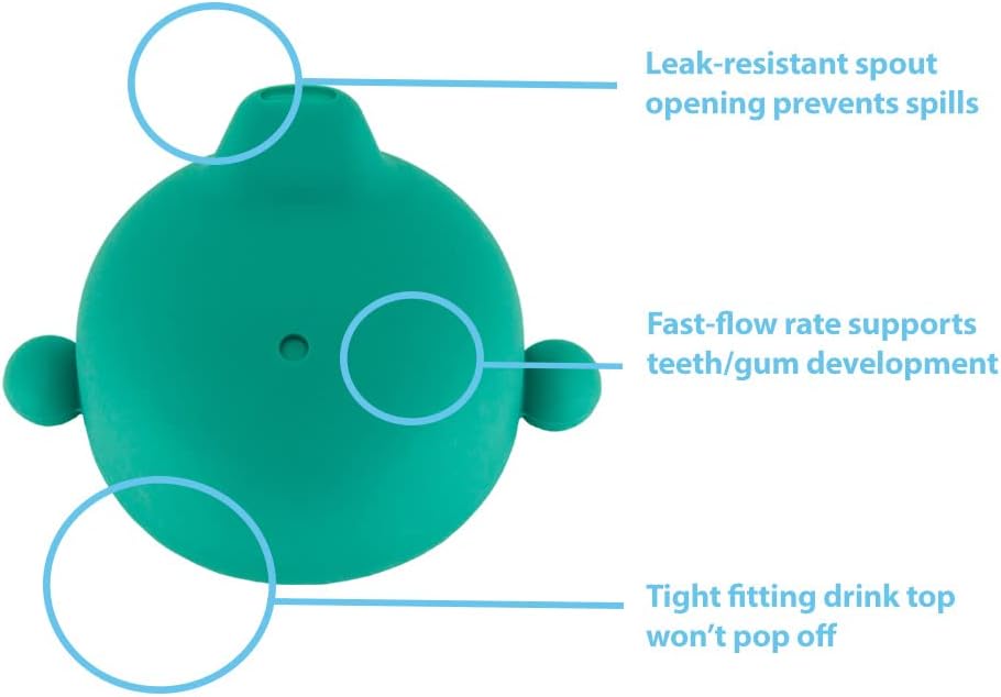 Pura my-my Silicone Sippy Cup 5oz/150ml - Training Cup, Reusable, Platinum Food Grade Medical Grade, Spill Proof Cups for Kids, Toddlers, Babies & Infants (Mint)