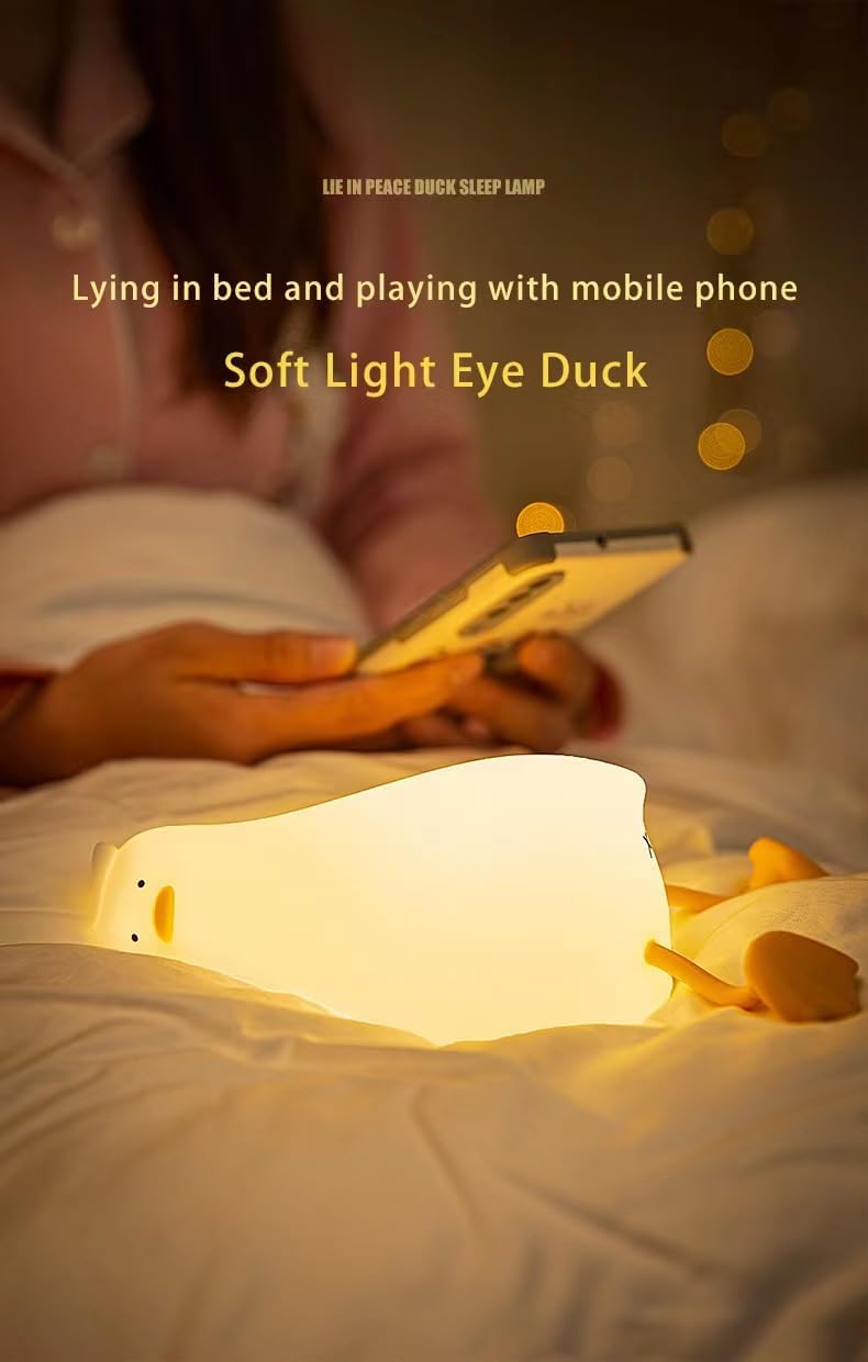 Lying flat duck type children's night light Cute light, night light for children rechargeable children's night light for bedroom baby night light, night light for children gift room decoration