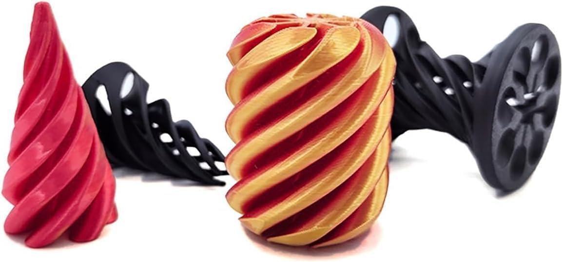 2Pcs Impossible Cone,Spiral Cone Fidget Toy 3D Printed Spiral Cone Pyramid Passthrough Sculpture,Mini Cone Funny Desktop Decoration for Home Office Desk Funny Desktop Decoration , Anxiety Relief