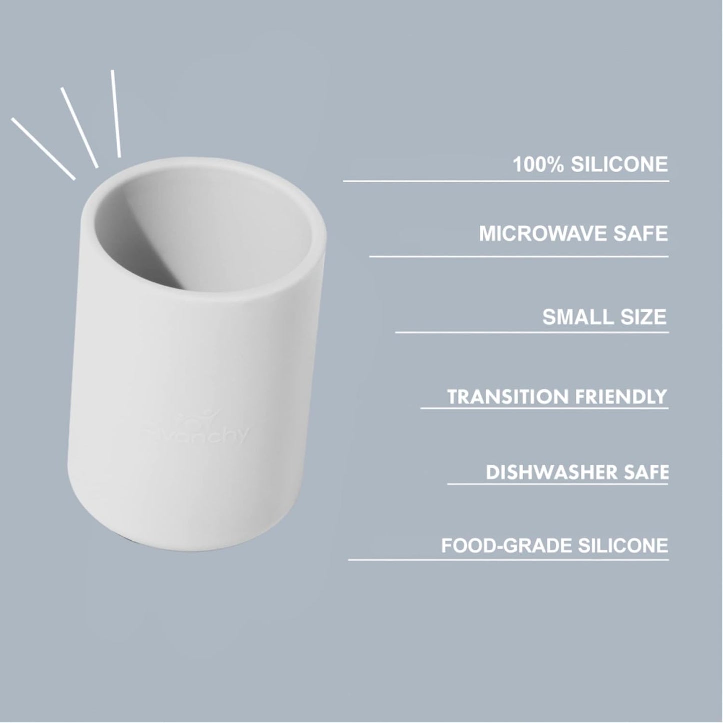 Avanchy Silicone Training Cup – 12 oz Open Cup for Toddlers and Infants – Ideal for Baby Led Weaning and Transitioning from Bottles, Pink