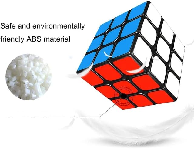 Jiva's 3x3 Cube 3D Puzzle Fidget Cube Stress Relief Fidget Toy Brain Teasers Travel Games, for Adults and Kids
