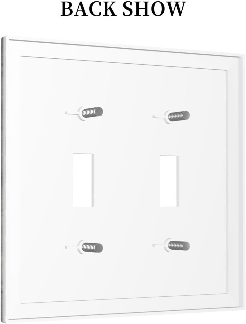 Decorative Switch Plates Farmhouse Rustic Grey Barn Door Wood 2 Gang Double Toggle Outlet Light Switch Cover Wall Plate Electrical Faceplate for Bedroom Cabin Decor