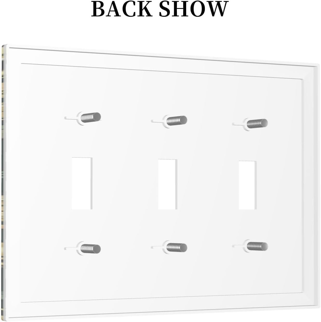 Decorative Switch Plates William Morris Vintage Botanical Birds Golden Green Leaves 3 Gang Wall Plate Triple Toggle Light Switch Cover Faceplate Electrical Wall Panels for Bedroom Home