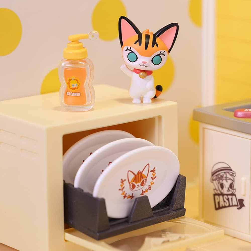 POP MART MOLLY Cooking Prop Blind Box Figures, Random Design Box Toys for Modern Home Decor, Collectible Toy Set for Desk Accessories, 8PC