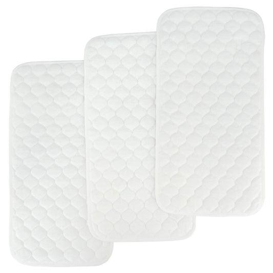 BlueSnail Quilted Thicker Waterproof Changing Pad Liners,3 Count(Snow White 13” x 27”)