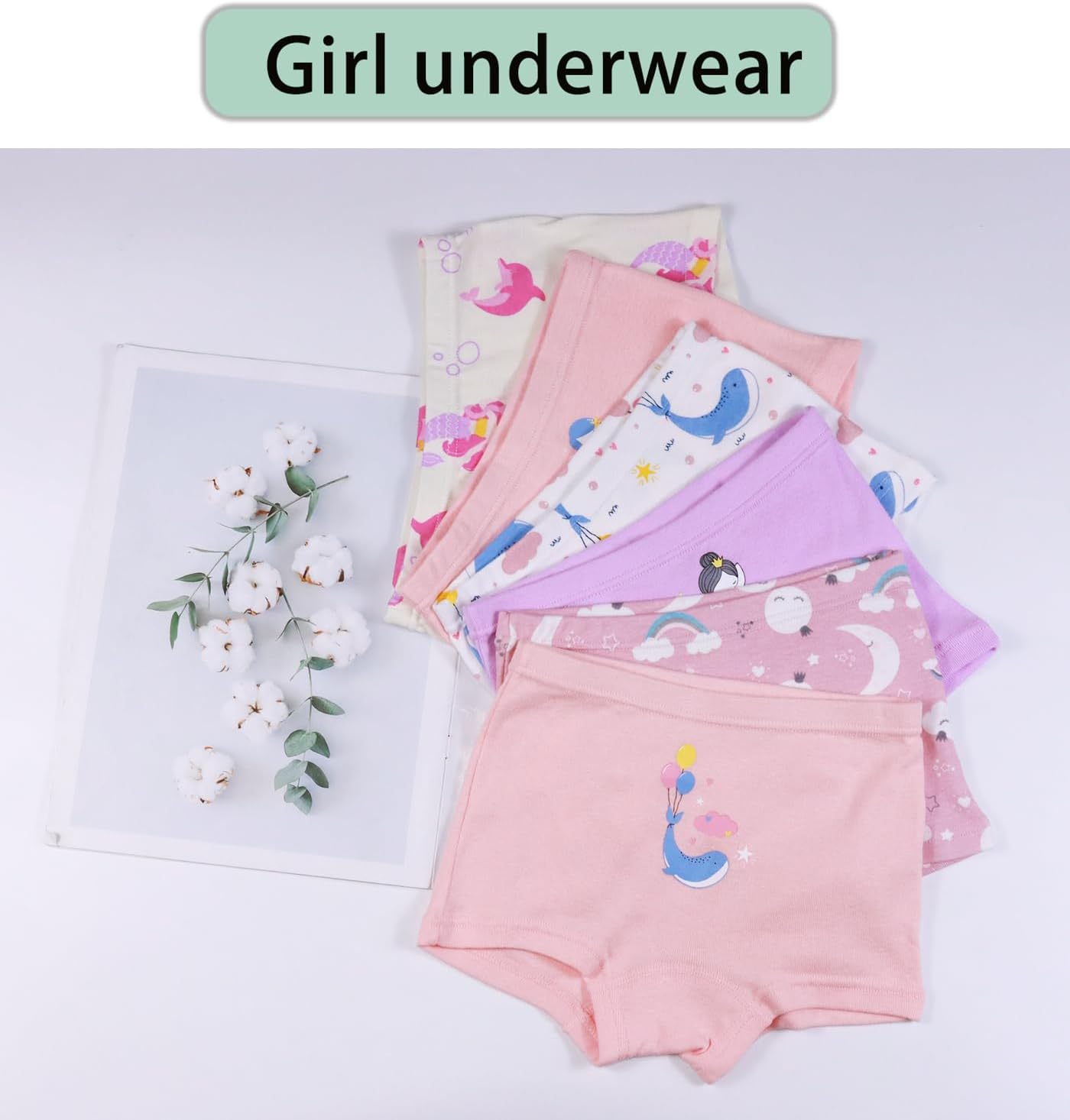 Boboking Soft Cotton Girls' Panties Boyshort Little Girls' Underwear Toddler Undies