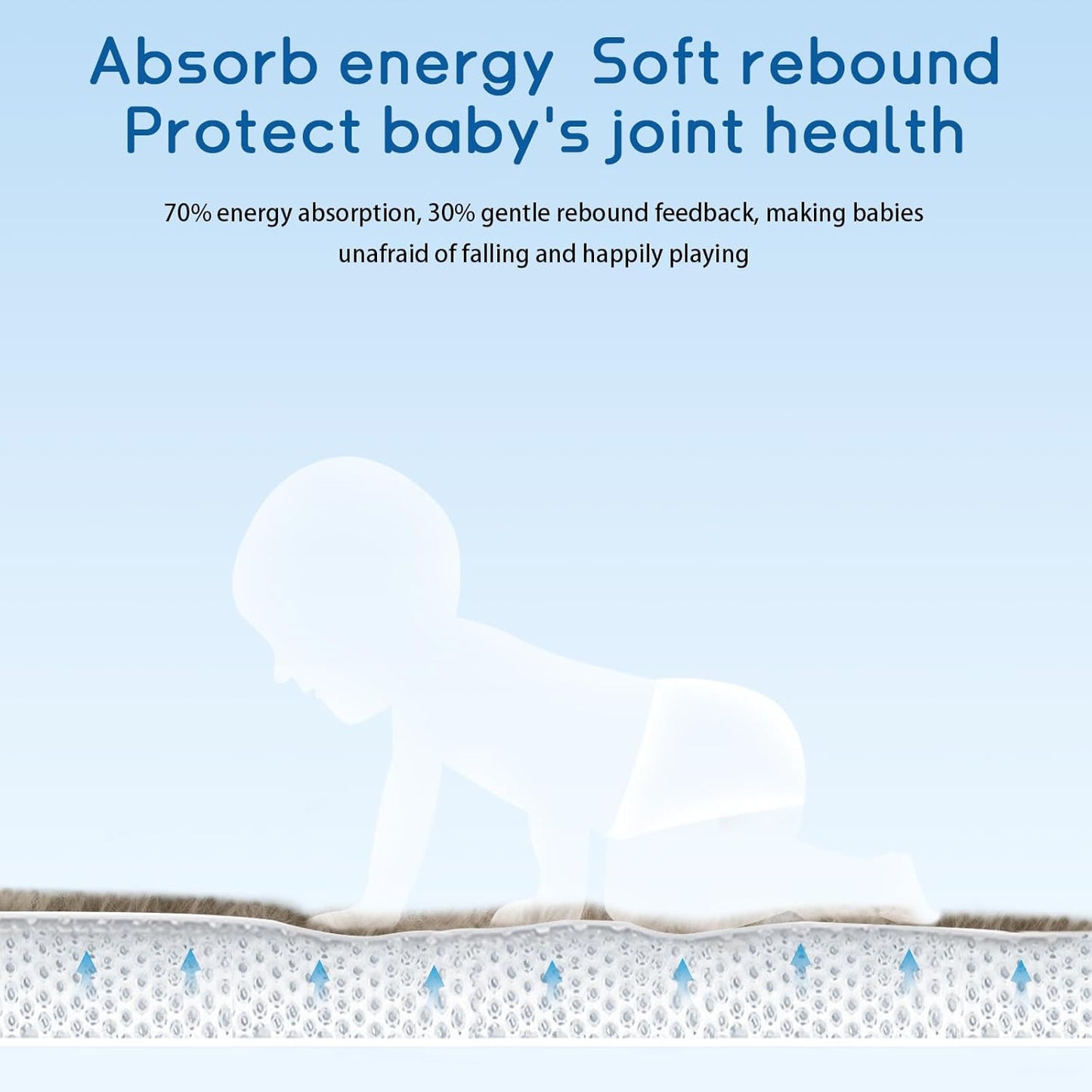 Baby Play Mat for Floor Tummy Time Mat Nursery Rug Muscle Mat Area Rug Playroom Rug Tatami Mat 6'7"x5'11" Memory Foam 1.3" Thick Crawling Mat For Babies,Toddlers, Infants, Kids Floor Mat,Coffee