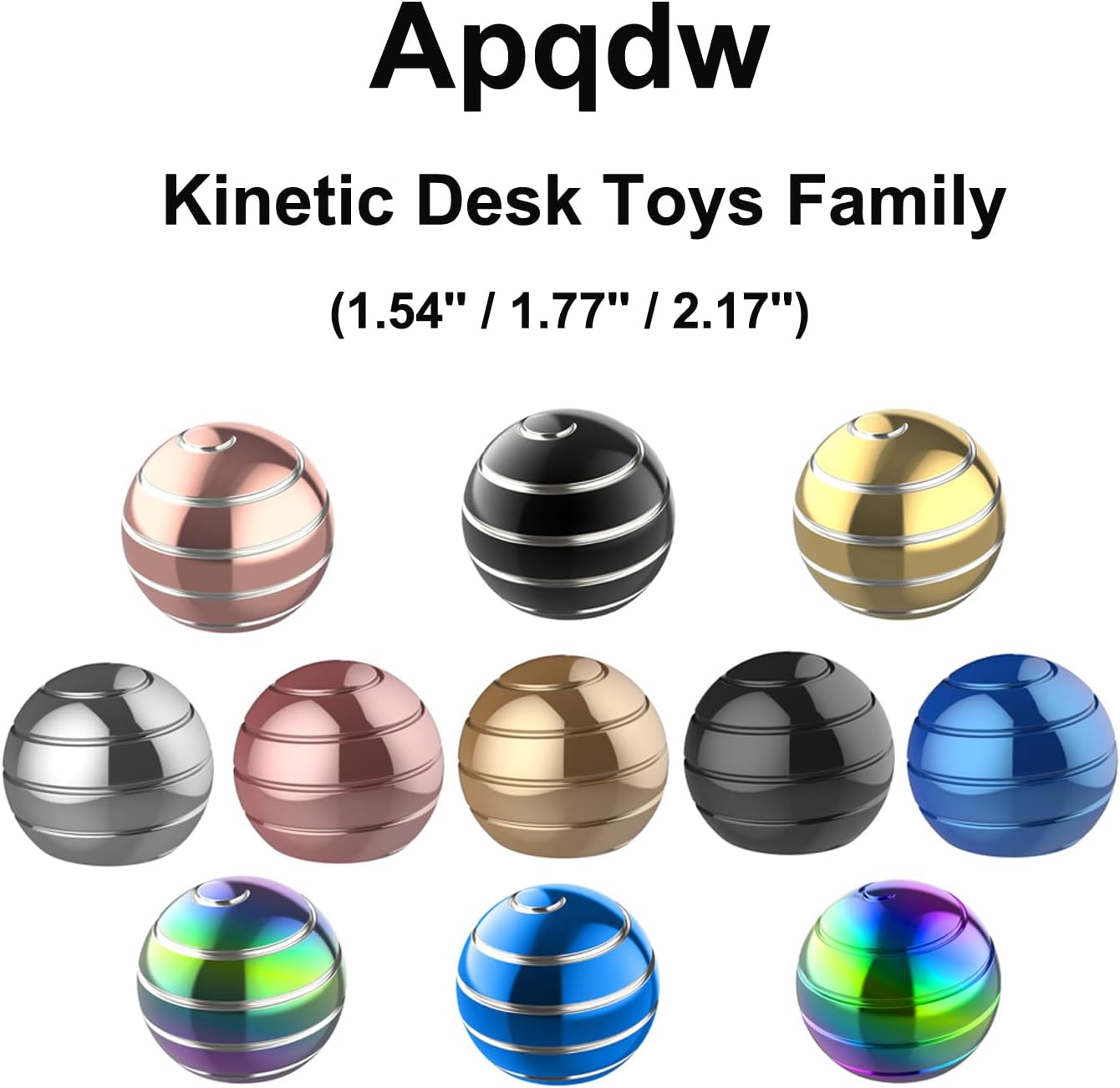 Kinetic Spinning Desk Toy Ball, 2.17'' Fidget Spinner Desk Toys for Office for Adults, Cool Gadgets for Office Desk (55MM, Blue A)