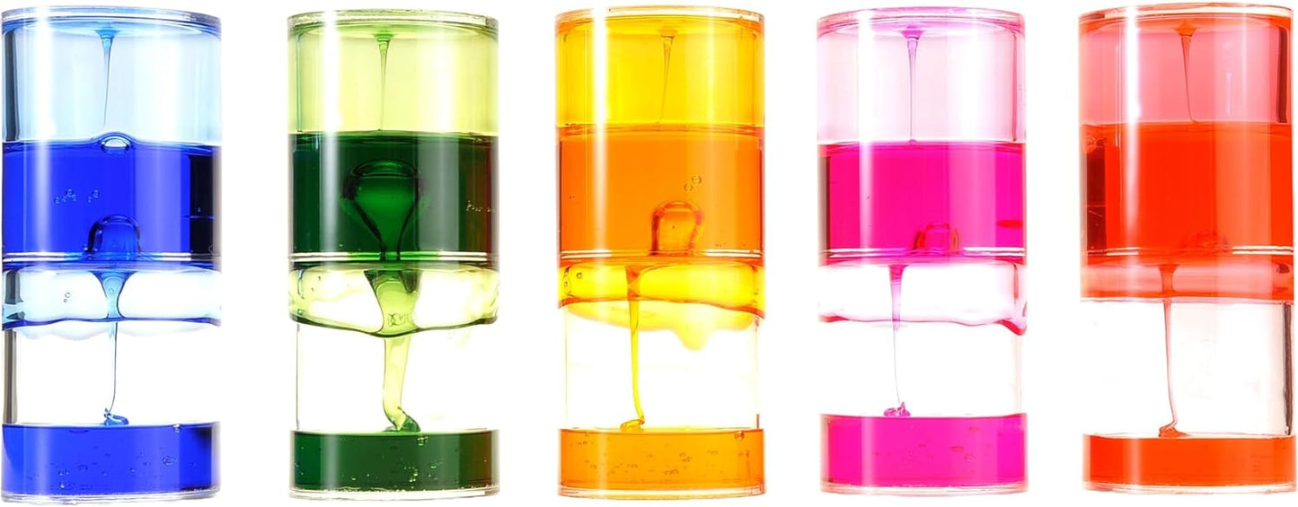 PowerTRC Liquid Motion Spiral Timer Fidget Calming and Soothing Desktop Toy Sensory Visual Toy Beautiful Ooze Tube for Autism, Anxiety & ADHD