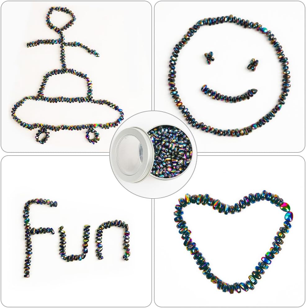 Magnetic Balls, Ferrite Putty, Over 550 PCS Ferrite Magnetic Putty Sensory Toys, Fidget Toys for Adults, Desk Magnetic Beads Desk Toys for Office Stress/Anxiety Relief with Box (Colourful)