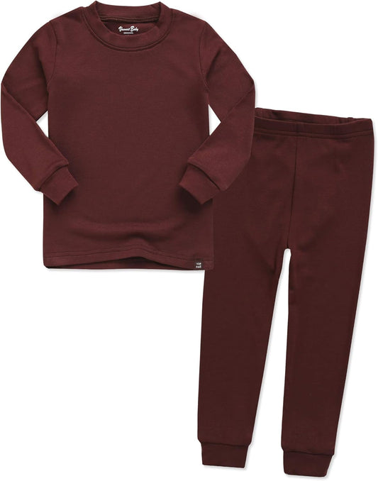 VAENAIT 6M-12Y Toddler Toddler Kids Toddler Girls Boys Soft Comfy Modal Tencel Solid Raglan Sleepwear Pajamas Pjs 2pcs Set