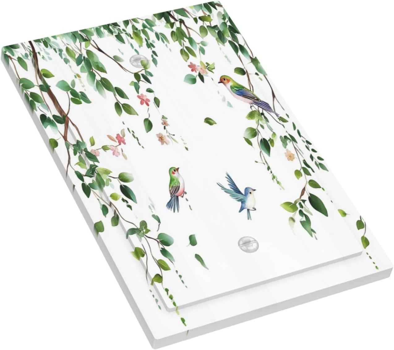 Light Switch Cover Plate Green Leaves Bird Eucalyptus Sage Plant 1 Gang No Device Blank Electrical Wall Plates Faceplate Decorative Switch Plate For Bed Room Living Room Decor