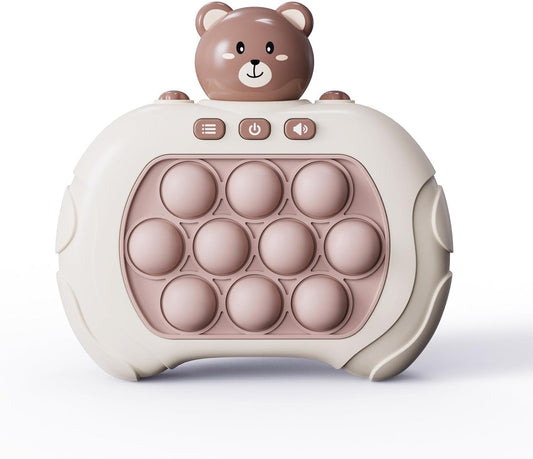 Creative Stress Relief Toys, Decompression Breakthrough Puzzle Pop Button Gopher Game Machine, Novelty Fidget Toys Party Favor Gifts for Kids Adults, Toy for 3+ Year Old (Brown Bear)