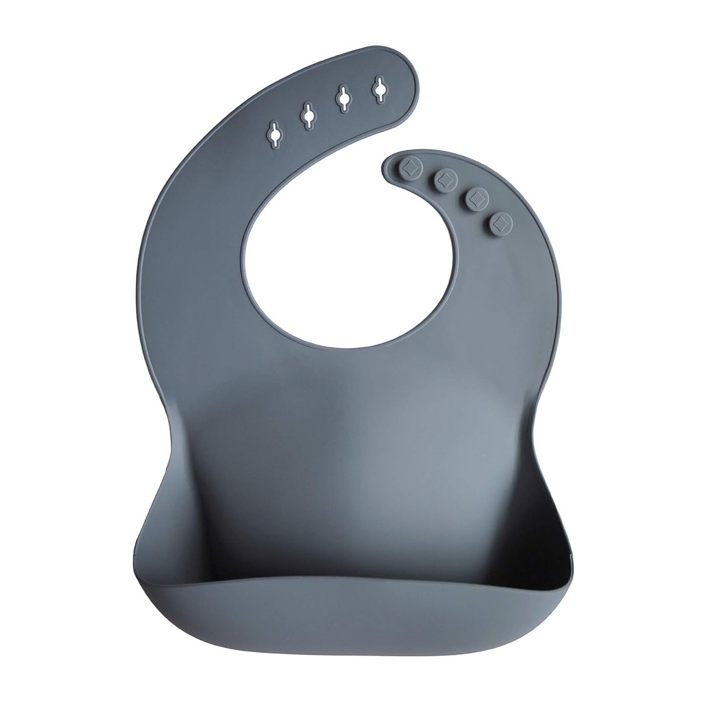 mushie Silicone Baby Bib | Adjustable Fit Waterproof Bibs (Tradewinds)