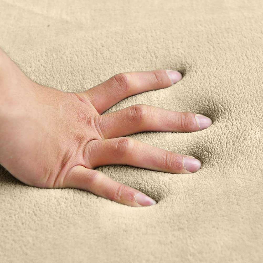 Loartee Coral Velvet Crawling Rugs & Play Mat (6.0'x 6'8", Brown) for Toddler Children & Yoga Exercise