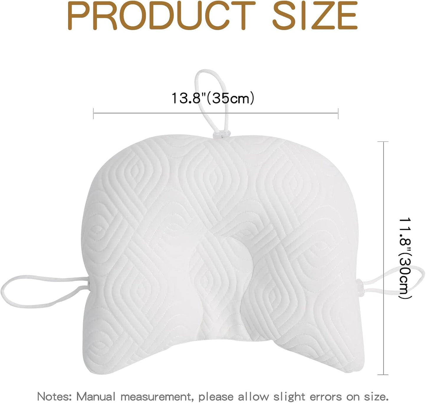 Reidio Adjustable Toddler Pillow Soft and Breathable Ergonomic Design Small Pillow Washable (White)