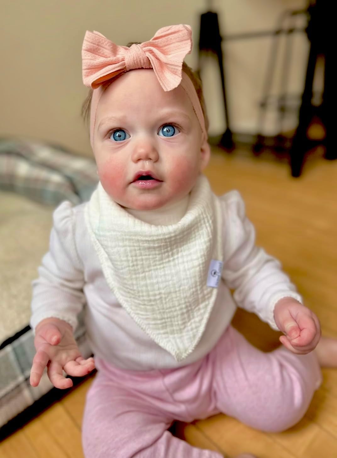 DiaperSquad's Baby Bibs for Drooling and Teething, Bibs for Boys, Baby Girl - Solid Cotton Baby Drool Bibs