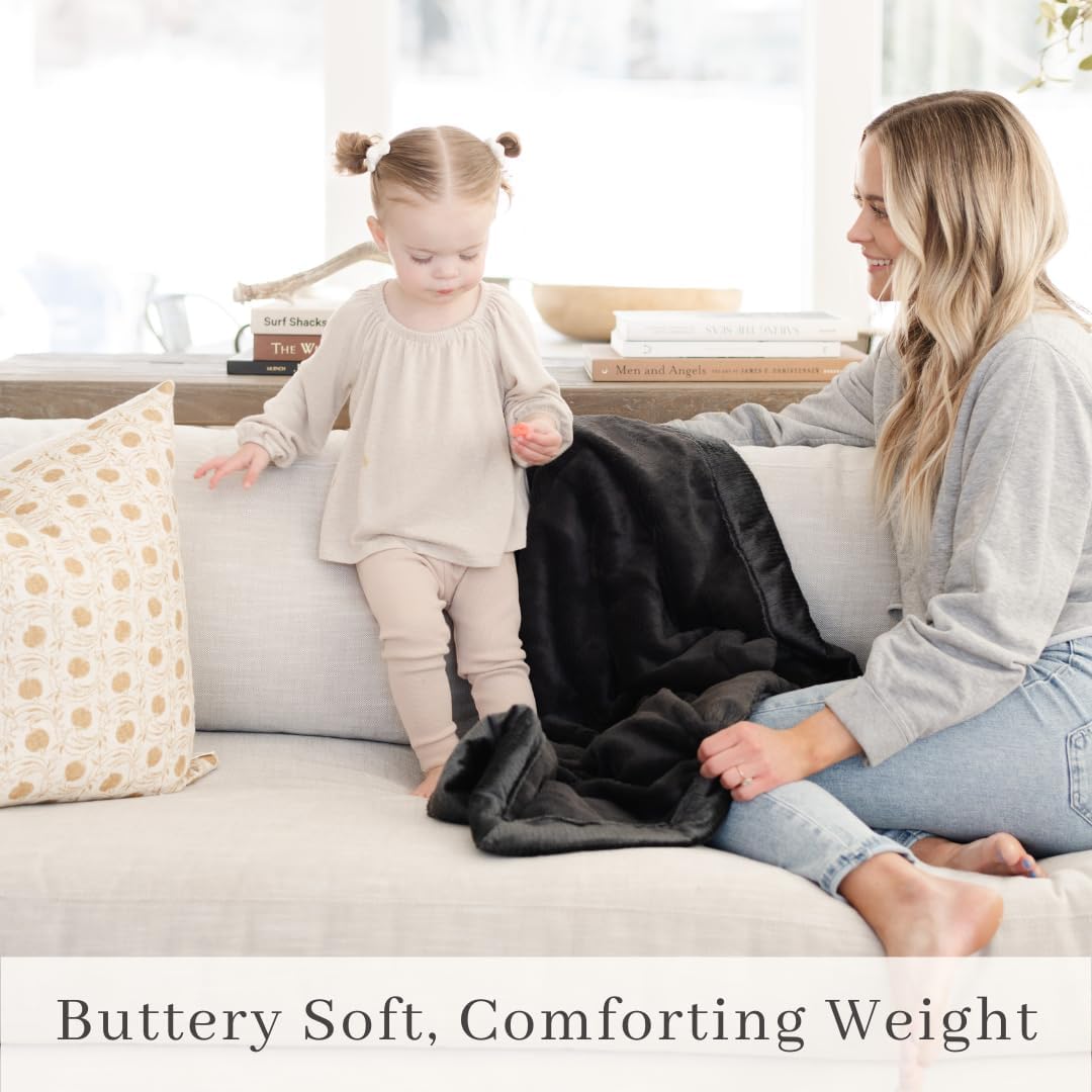 SARANONI Receiving Blankets for Babies Super Soft Boutique Quality Lush Luxury (Charcoal, Receiving 40" x 30”)