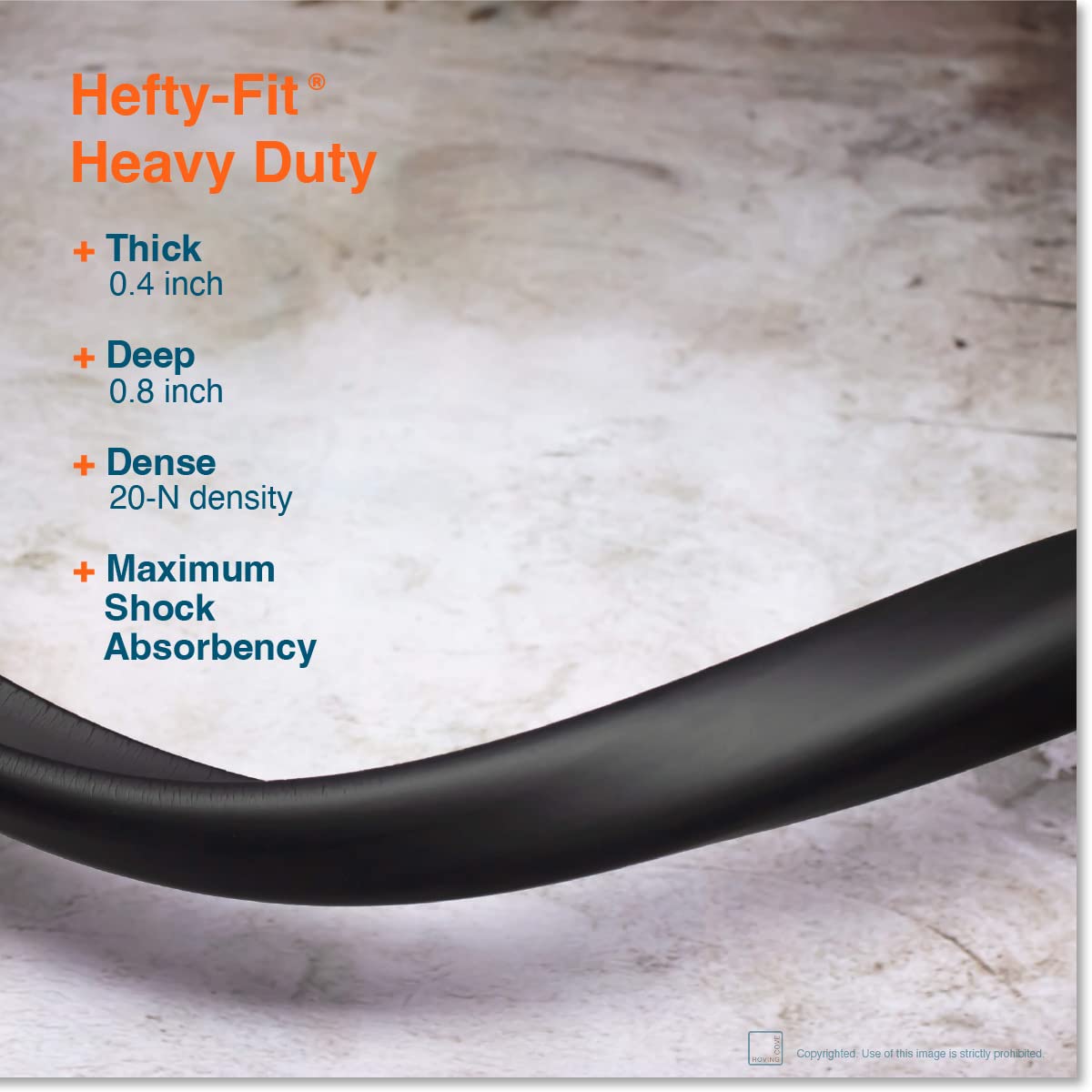 Roving Cove HeftyFit Edge Protector for Baby Proofing (9ft Large Edge Only), Heavy-Duty Soft Rubber Foam Furniture Edge Bumper Guards, Desk Edge Cushion, Wall Corner Covers, 3M Adhesive, Onyx Black